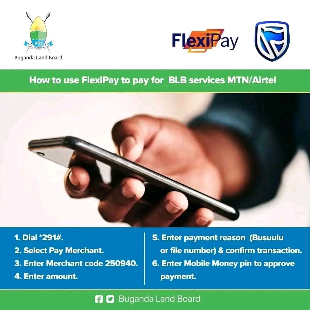 You can pay your ground rent, busuulu, Kibanja registration, and Kanzu dues from the comfort of your home, office, or your precious kafunda. Simply follow the steps below and pay today to secure your land against tomorrow's land grabbers.