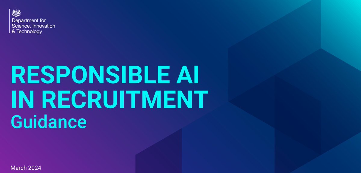 📢 Our updated HR & Recruitment Guidance is here! We've teamed up with industry experts to develop AI assurance guidelines for responsible procurement and use in HR & Recruitment. Learn more about good practice: gov.uk/government/pub… (1/2)