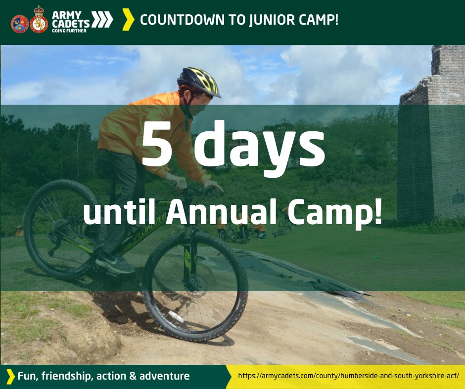 Time is rolling on and it is now only 5 days until the first group arrive for #AnnualCamp2024. @ArmyCadetsUK @RFCAYH @4XCdtMedia