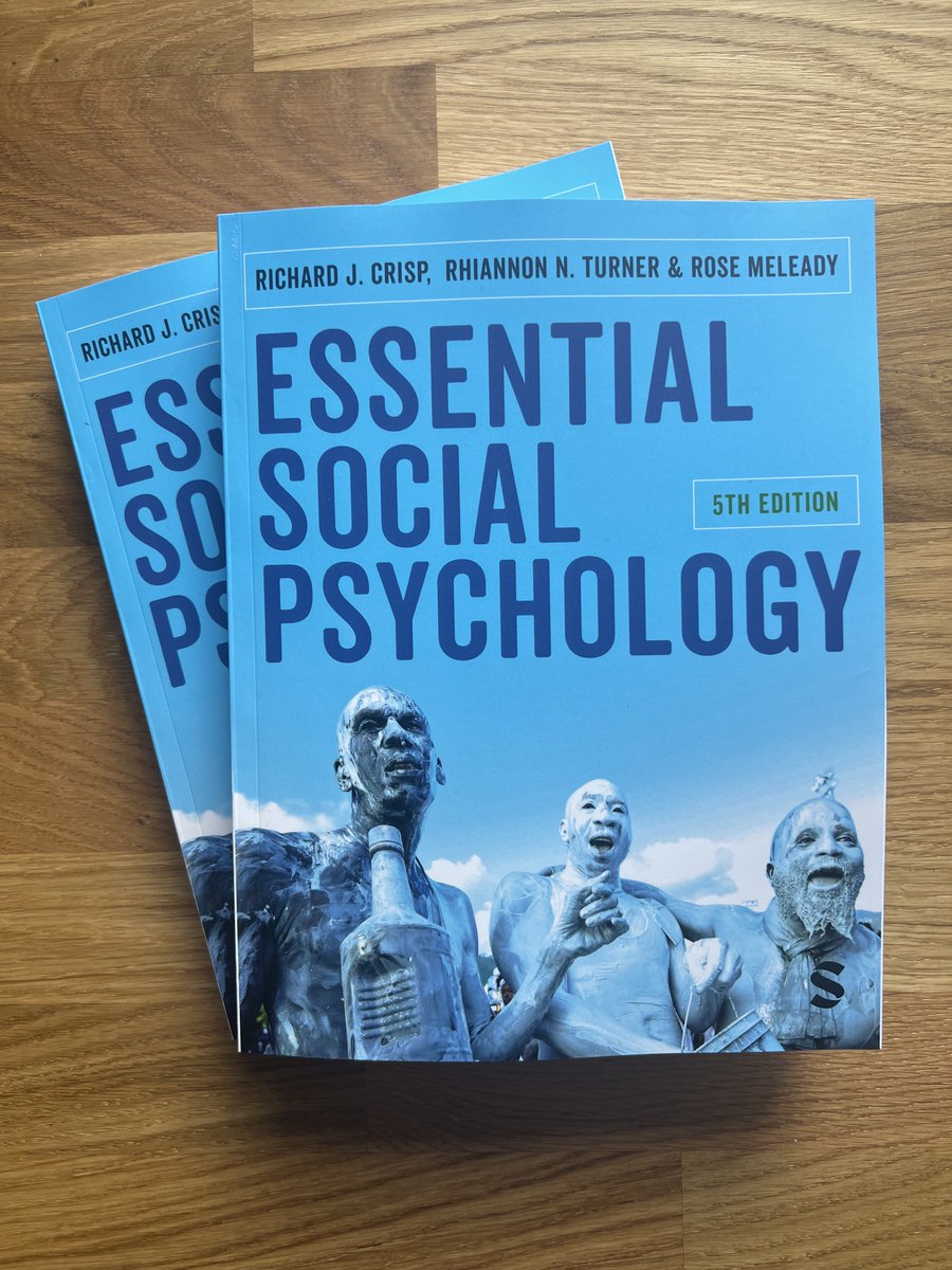This landed on my doorstep this morning. Can't believe it's over 15 years since <a href="/rhiannon_turner/">Professor Rhiannon Turner</a> and I published the 1st edition of Essential Social Psychology. Now on its 5th edition with the amazing Rose Meleady on board! Inspection copies at uk.sagepub.com/en-gb/eur/esse…