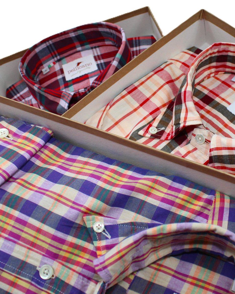 3 madras shirts for the summer months… Pls Share: 2 long sleeve, 1 s/s popover. With all the details you would expect & using ethically produced Italian fabric. pellicanomenswear.com @drummerwhitey @Tim_Vickery @MilnersHair @Modernistics @paheringer @Modculture #madeinItaly