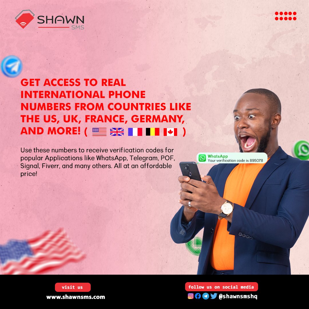 Get access to Real Foreign numbers from shawnsms.com today!