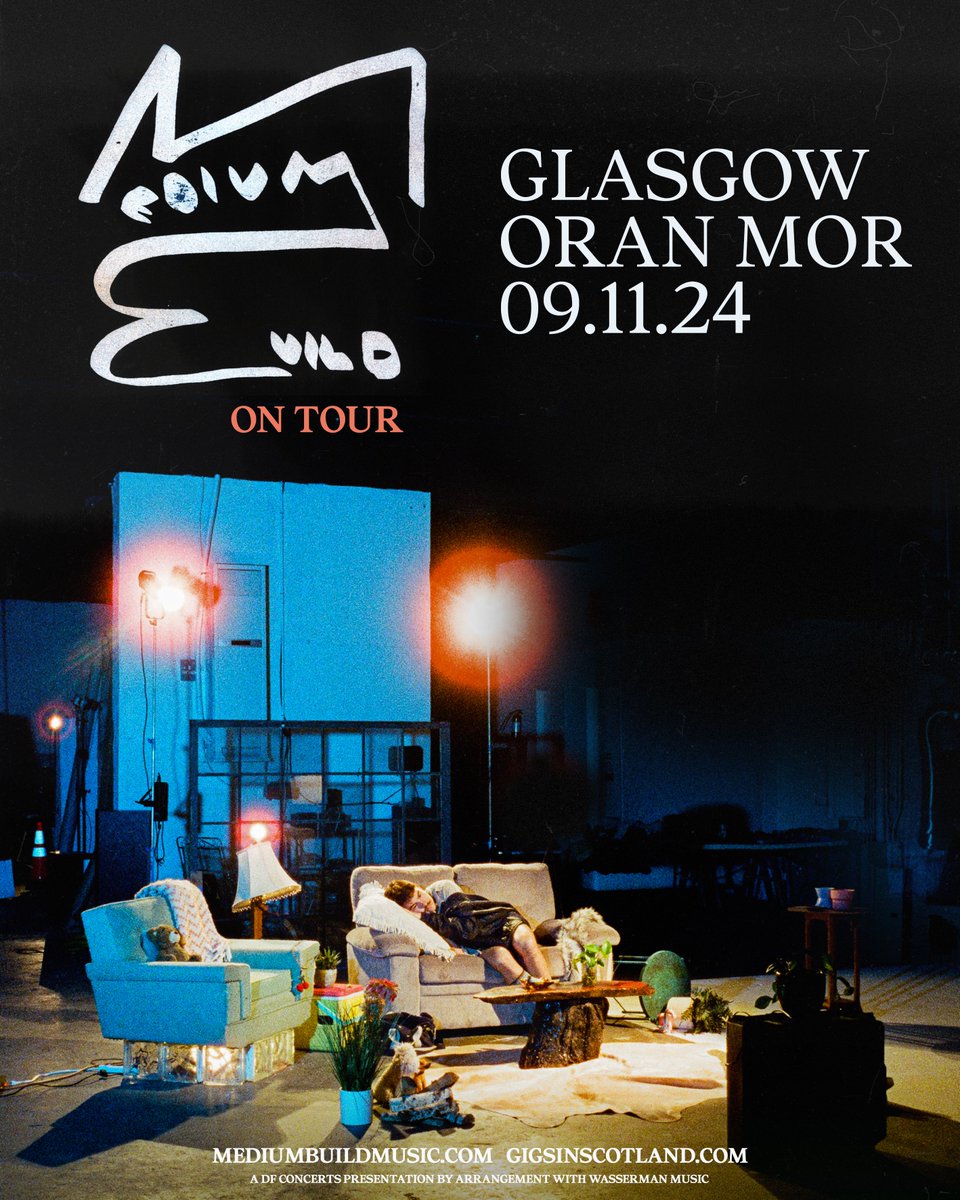 JUST ANNOUNCED // @Medium_Build Saturday 9th November Tickets on sale 10am Thursday from @TicketWebUK >> tinyurl.com/mr9sc6dv calling 0141 357 6211 or in person at our box office