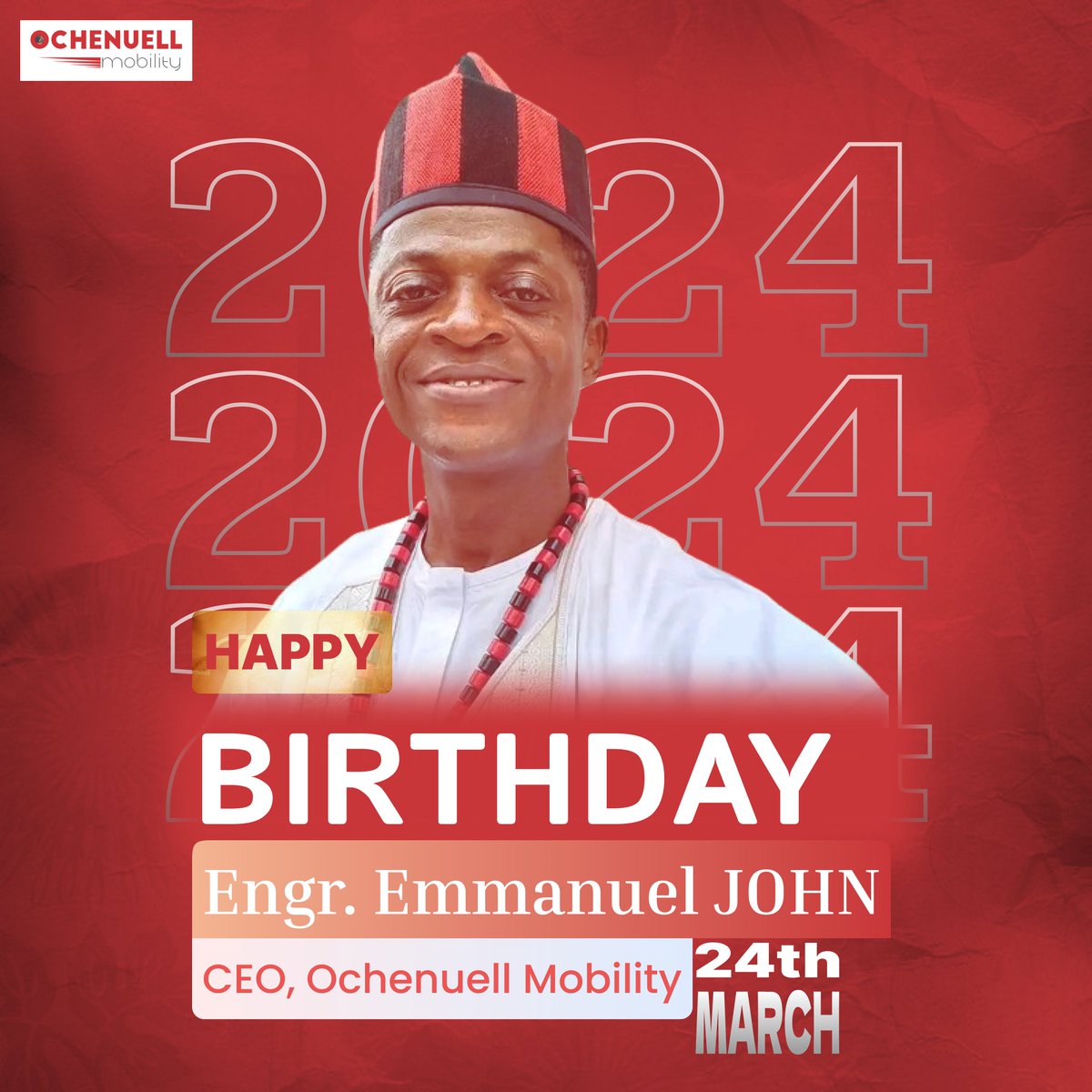 Ochenuel Mobility (@ochenuel) on Twitter photo To our Visionary dedicated and passionate leader <a href="/emmanuel_john24/">John Emmanuel</a> we wish a happy birthday and pray the works of his hands succeed and his dreams are fulfilled.
#HappyBirthday #CEO #CEObirthday #bestwishes To our Visionary dedicated and passionate leader <a href="/emmanuel_john24/">John Emmanuel</a> we wish a happy birthday and pray the works of his hands succeed and his dreams are fulfilled.
#HappyBirthday #CEO #CEObirthday #bestwishes