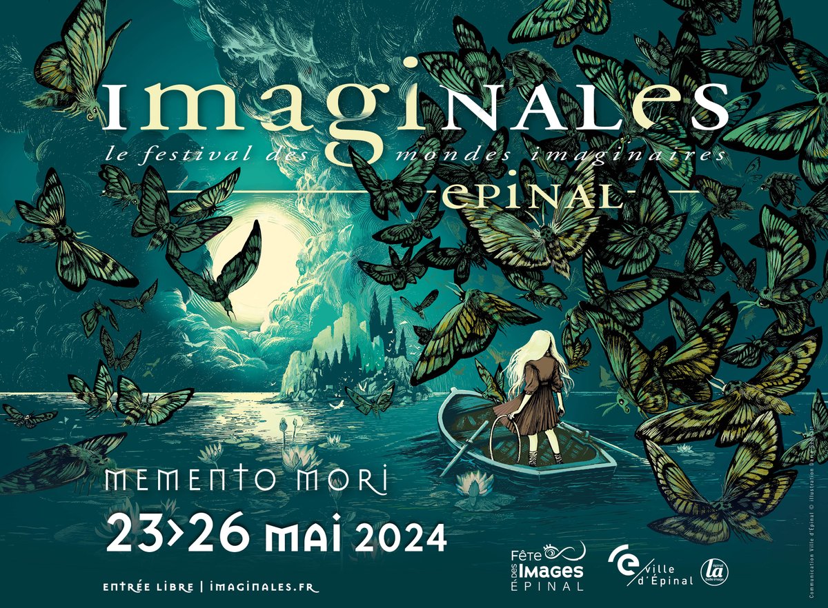 Voici l'affiche des #imaginales2024 réalisée par Daria  Schmitt ! 
➡️ Infos : imaginales.fr