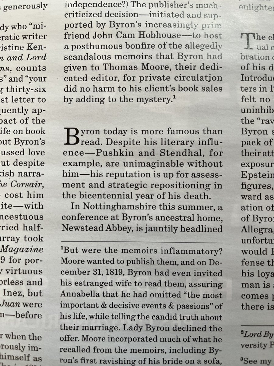 byron today is more famous than bread