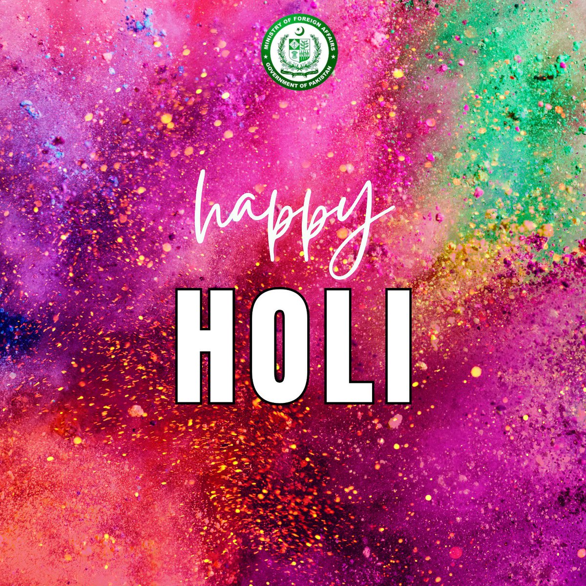 Wishing all who are celebrating a colorful and joyful Holi! 🎉 May this festival of colors be a source of joy, unity, and harmony. #HappyHoli 🎨