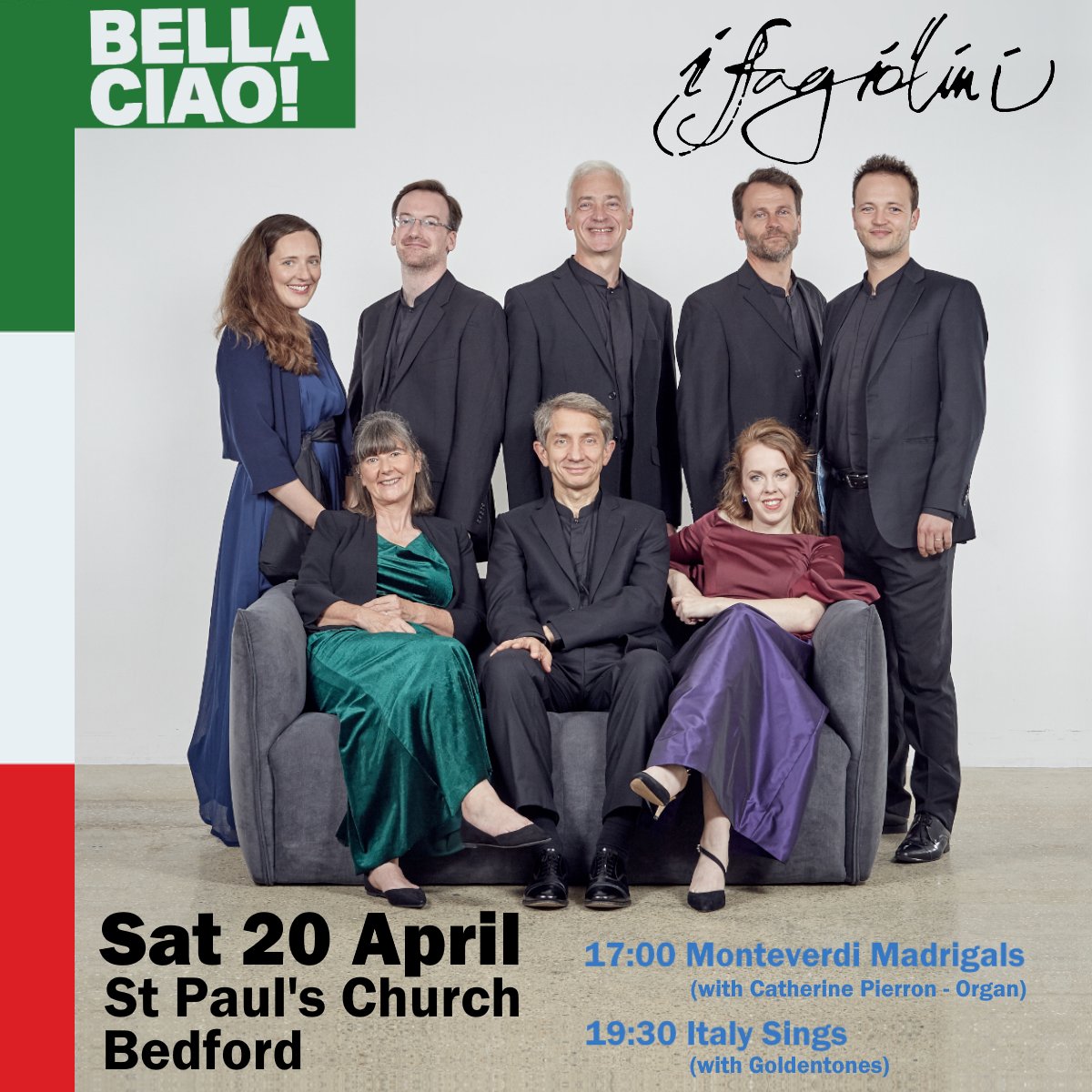 Bella Ciao! @ifagiolini at the newly launched Bella Ciao! Beford music festival - two fantastic concerts on one day and one brilliant talk from Robert Hollingworth. Tickets: ticketsource.co.uk/bedfordmusic