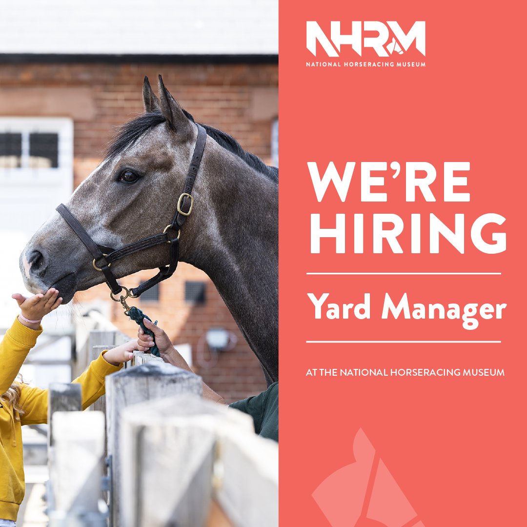 We've had an exciting opportunity arise for someone to come and join the team at the National Horseracing Museum, as a full-time Yard Manager. If you want to find out more about this opportunity, take a look here - nhrm.co.uk/vacancies/ #nationalhorseracingmuseum #jobvacancy