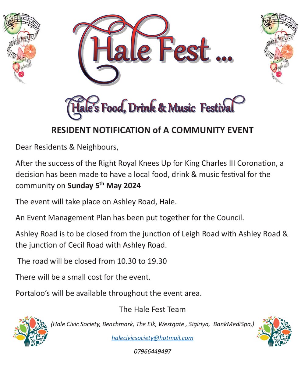 Save the date! #Halefest returns on Sunday 5th May! #takethetrain and enjoy the festivities. What a fabulous community event. #hale #midcheshirerailwayline #daysoutbytrain #community @northernassist @BeeNetwork