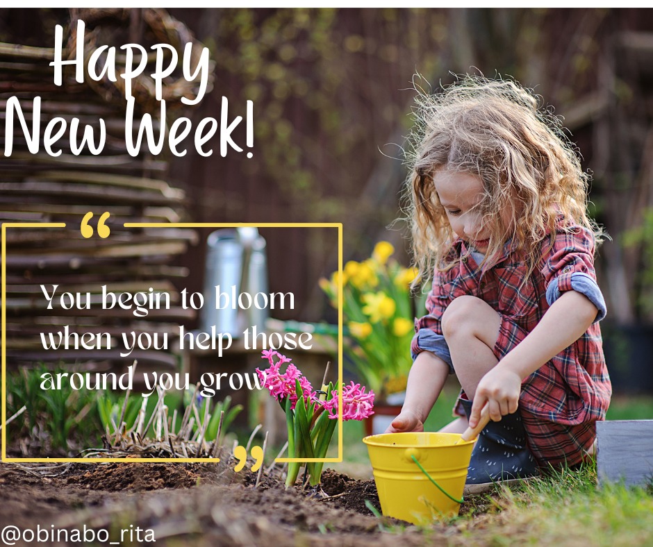 Blooming begins when we nurture the growth of others around us. 🌱 Embrace the power of support, encouragement, & kindness to foster growth. 

Together, let's cultivate a brighter tomorrow. 
Help someone to bloom this week

#BloomAndGrow 
#SupportAndEncourage
#KindnessMatters