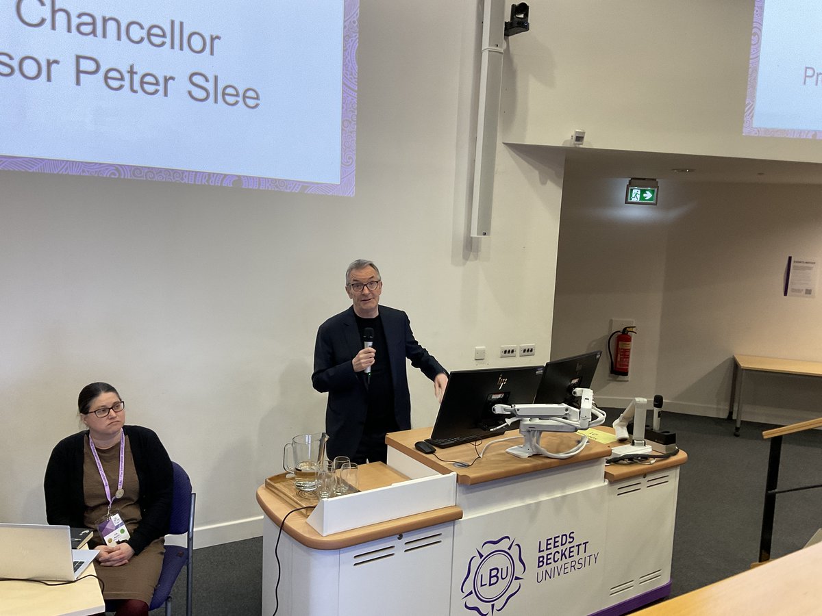 The VC of Leeds Beckett Professor Peter Slee welcoming us to #LILAC24 - always great to see a VC understanding the importance of IL (and librarians) - “the most important conference we’ll have here this year”