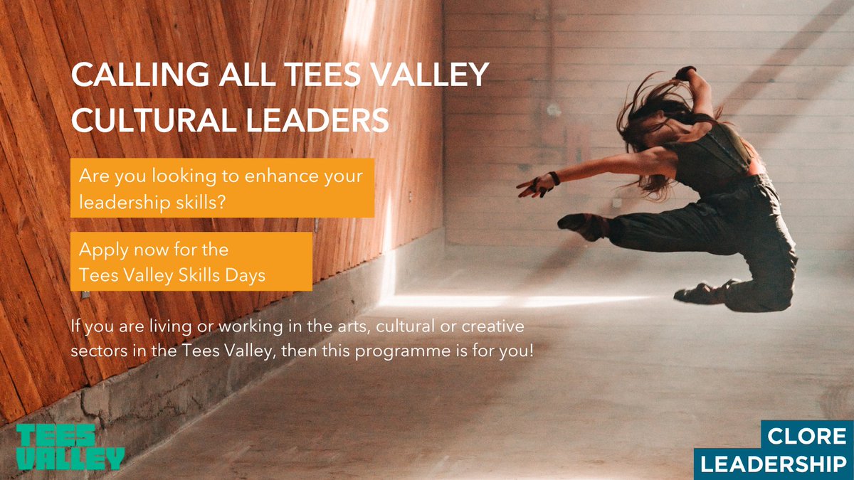 Calling all Tees Valley cultural leaders - booking is open for our Leadership Skills Days! Finance for Leaders, Tom Wilcox, 8 May @mimauseful Strategic Planning, Anna Dinnen, 17 May @BisHartlepool Governance,Keith Arrowsmith, 11 July @redcarpalace bit.ly/TVLeadershipSk…