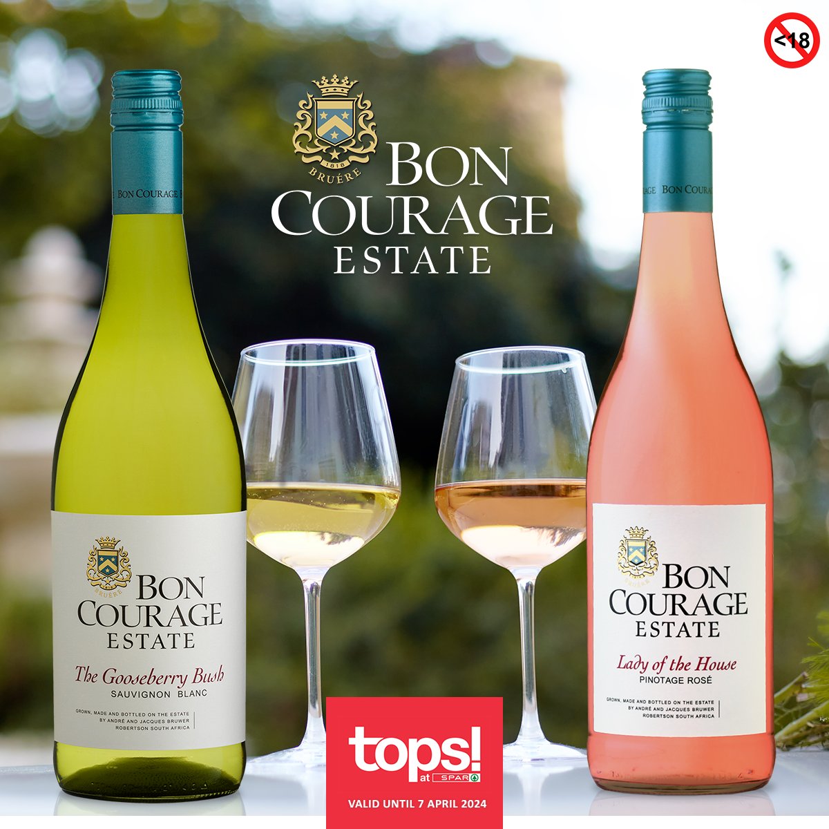 Spar Tops NATIONAL SPECIAL NOW ON! 🍷 GOOSEBERRY BUSH SAUVIGNON BLANC 🍷 LADY OF THE HOUSE PINOTAGE ROSé Valid 25 March - 7 April 2024 T's & C's Apply Drink responsibly. Not for sale to persons under the age of 18. tops at spar #boncourage #exceptionalquality #promotion ...