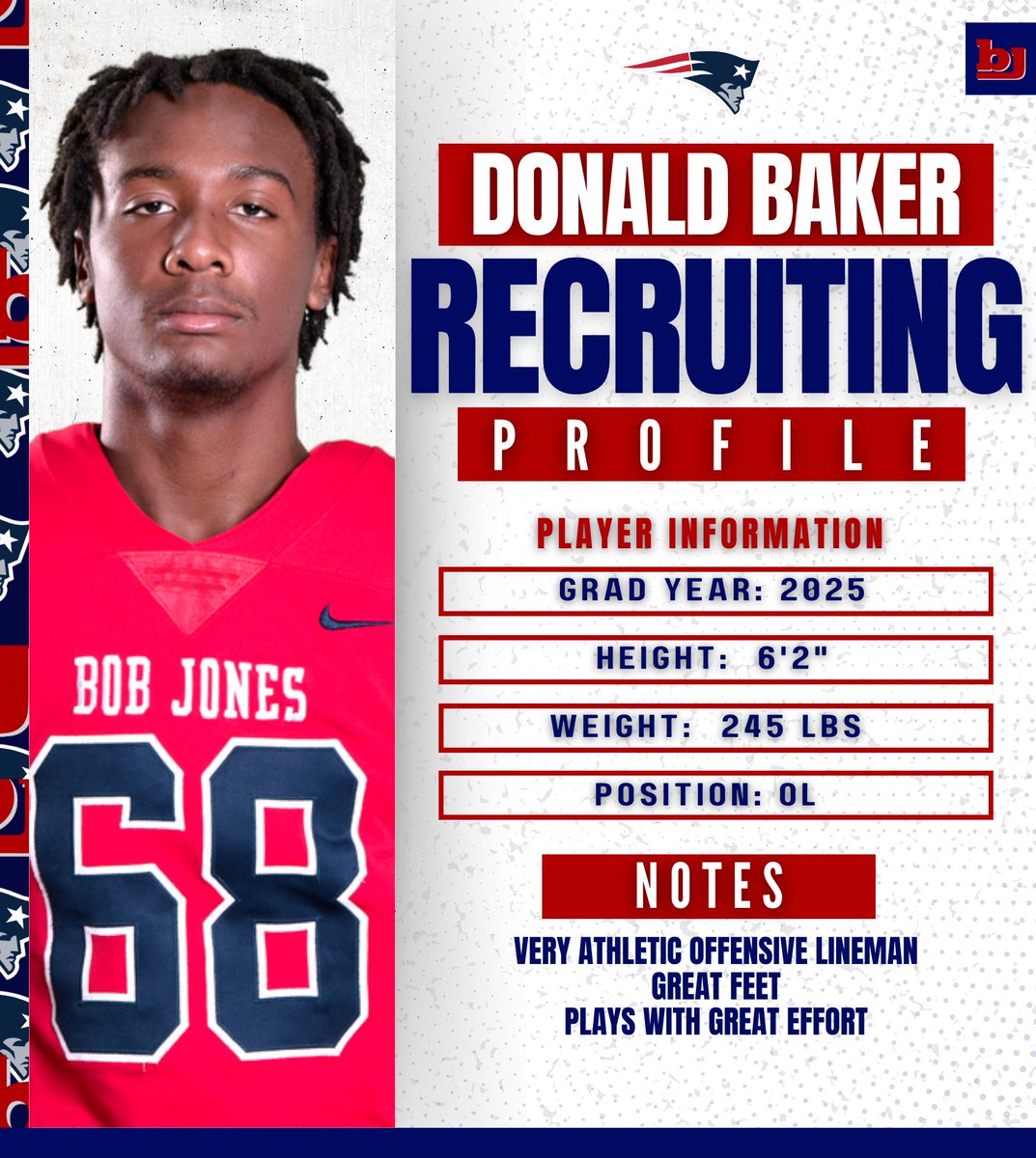 Donald Baker 🎥 ➡️ hudl.com/profile/187953… #RecruitBJP | @BJRecruiting