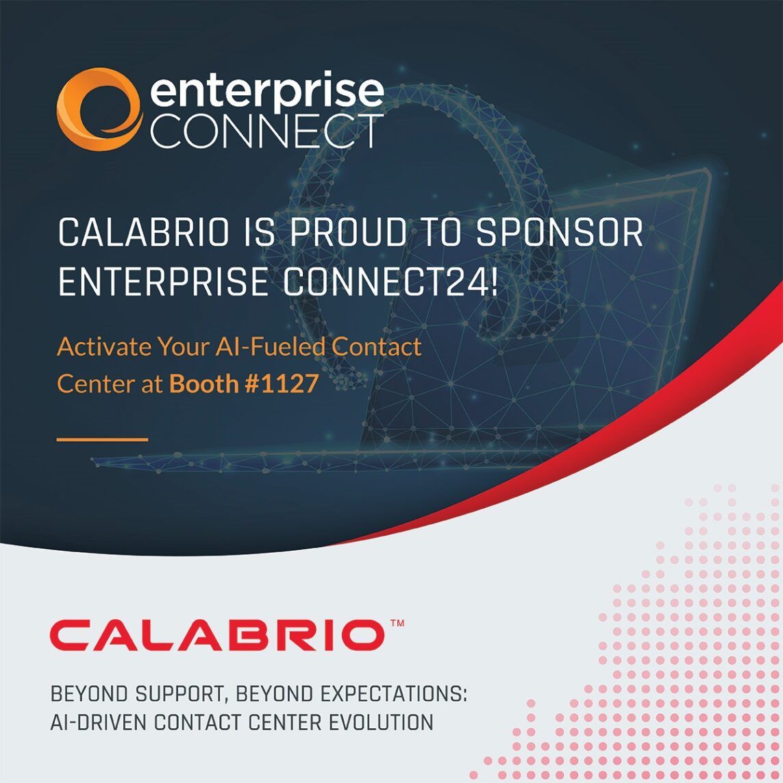 #EnterpriseConnect2024 is coming up! Explore cutting edge technology with over 15 sessions covering AI, CX, EX, UC, and more. Join over 5,000 professionals in Orlando on March 25–28, in person or virtually. Meet us at booth #1127: bit.ly/3v2O7SD