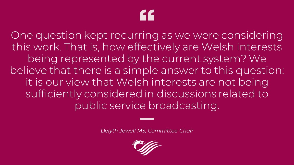 The Committee has today published its report “State of play: Public service broadcasting in Wales”. 📕 Read the report 👉 senedd.wales/media/vfmmf1d1…