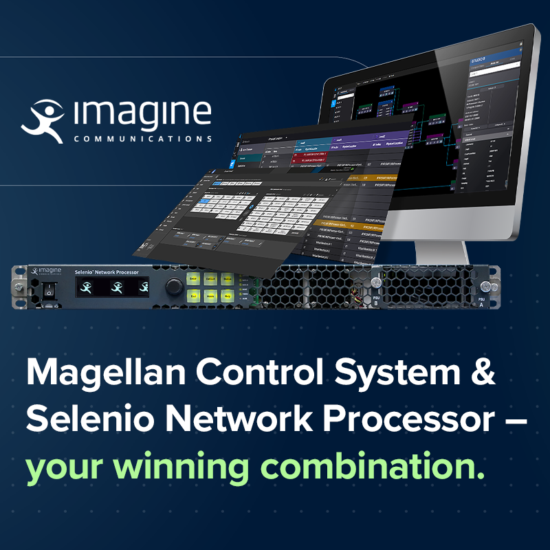 Need to modernize your tech stacks with #ST2110 #HDR or #JPEGXS? Book a hands-on demo of #SelenioNetworkProcessor (SNP) - the industry’s most flexible &amp; practical #signalprocessing device in both #IP &amp; #SDI workflows - with #MagellanControlSystem <a href="/NABShow/">NAB Show</a> myimagine.tech/48OqvyF