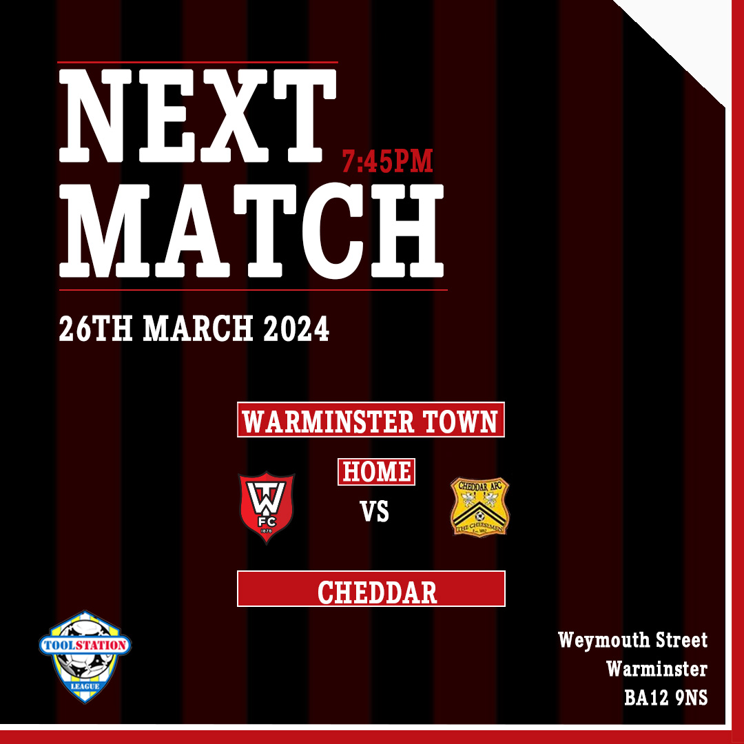 Next Match: Warminster Town vs Cheddar #warminster #football #soccer #nonleaguefootball #nonleague @tswesternleague