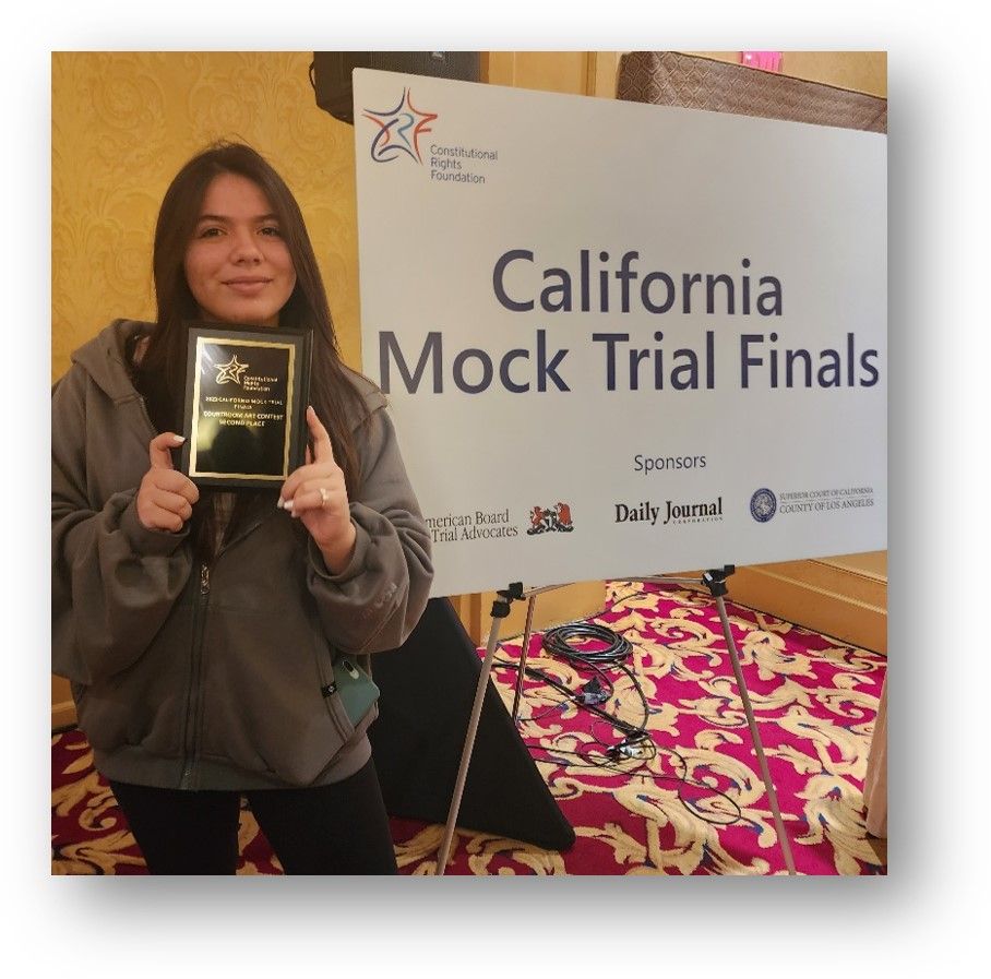 Congratulations to Ella Ochoa from Channel Islands High School for her 2nd place win in the Courtroom Artist competition at the 2024 California Mock Trial Finals!!! @oxnardunion @cihs_raiders