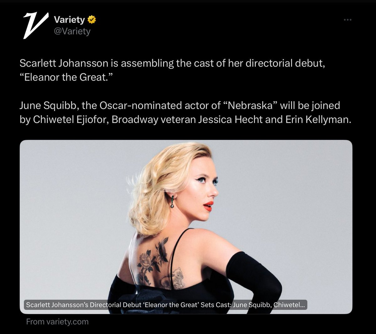 whatsupscarlett's tweet photo. we are still in March and Scarlett Johansson fandom already had : https://t.co/0DYRXs7WMX
