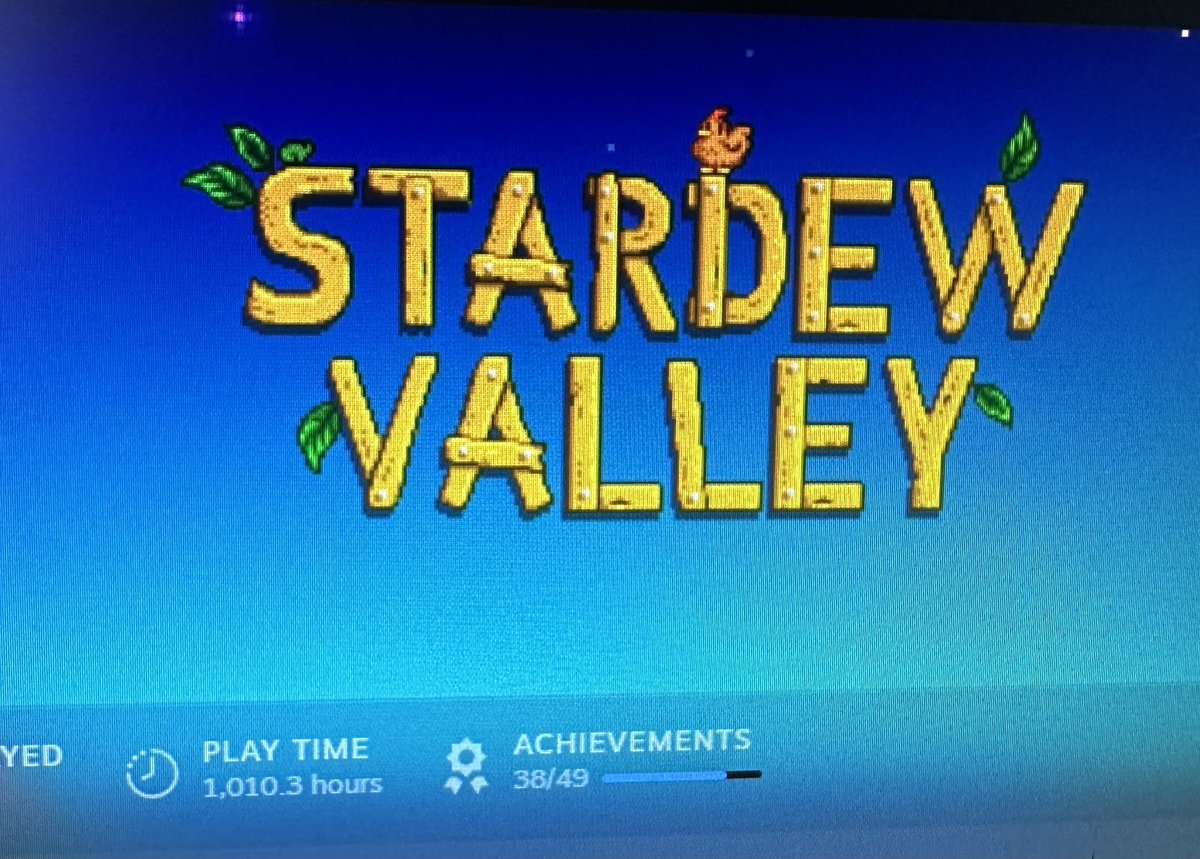 Officially reached 1,000 hours in SDV! Can’t wait to keep playing and get those new 1.6 achievements! 💛