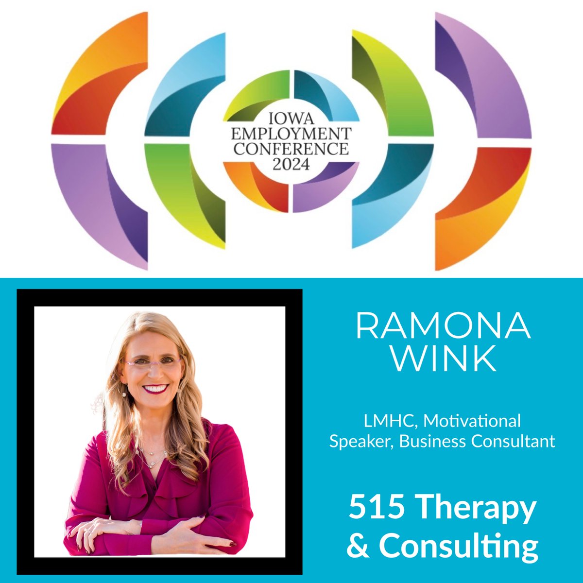 Excited to announce #IEC2024 Speaker, Ramona Wink, with 515 Therapy & Consulting. Bio here: conta.cc/42brAim Register to see Ramona in action! conta.cc/42d7wMI #continuingeducation #professionaldevelopment #humanresources #leadership
