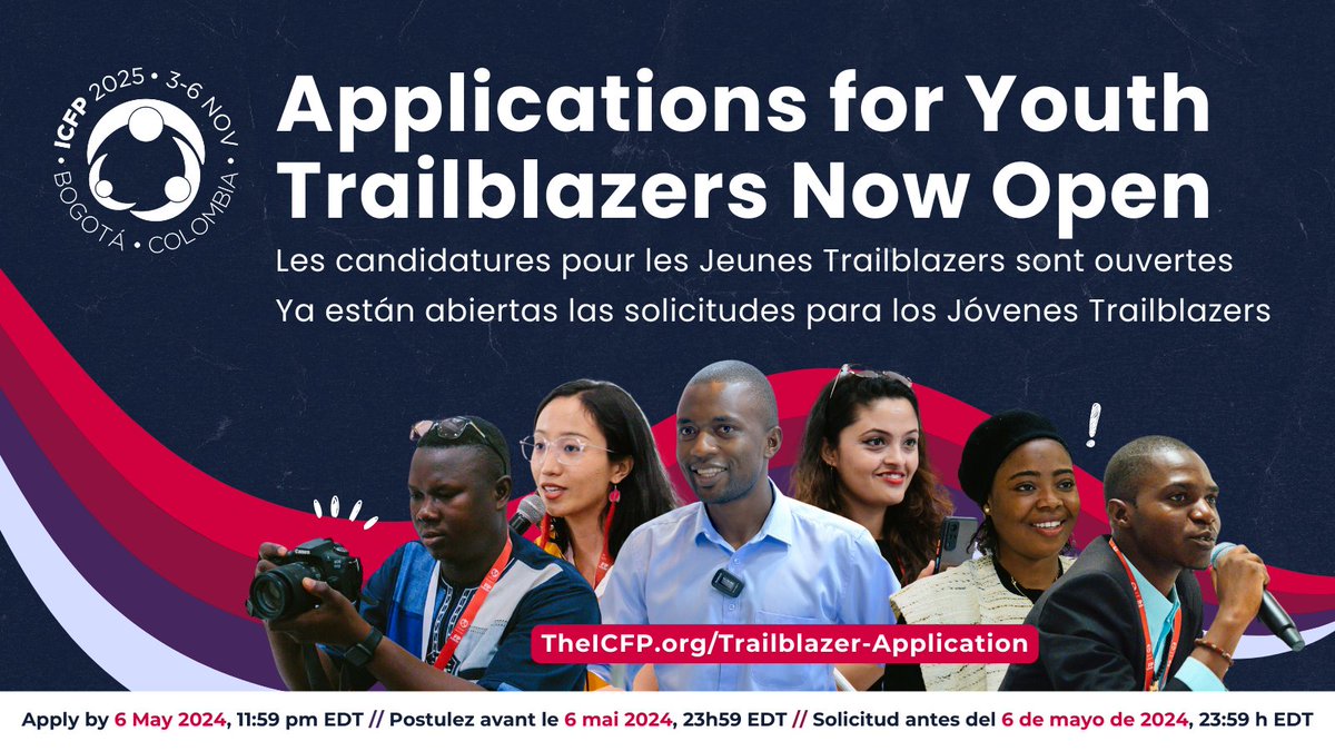 🆕 Attention young leaders across the #FamilyPlanning and #SRHR community: Applications for the #ICFP2025 Youth Trailblazer Award are now open! Winners will play key roles at (& be funded to attend) ICFP in Bogotá, Colombia 🌎 Apply by 6 May 2024 ⬇️ bit.ly/49aSHw5