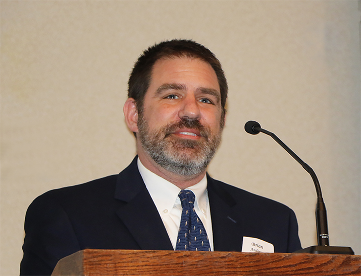 Alum Brian Anderson (Ph.D. '02) of AbbVie, was the featured speaker at the CBE Scholarships and Awards Banquet. He's shown with Reginald R. Baxter Endowed Department Chair R. Dennis Vigil. Our thanks to Brian for sharing his experiences and advice to all in attendance!