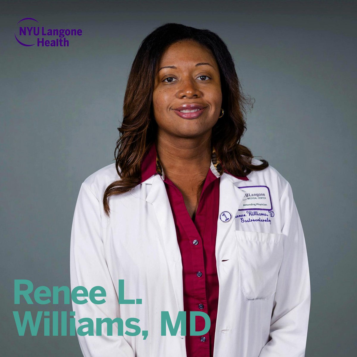 Meet our Medical Education co-lead @DrR_Williams. She specializes in gastroenterology and focuses on health disparities in colorectal cancer screening and medical education. Learn more: bit.ly/3HIblzV #womenshistorymonth