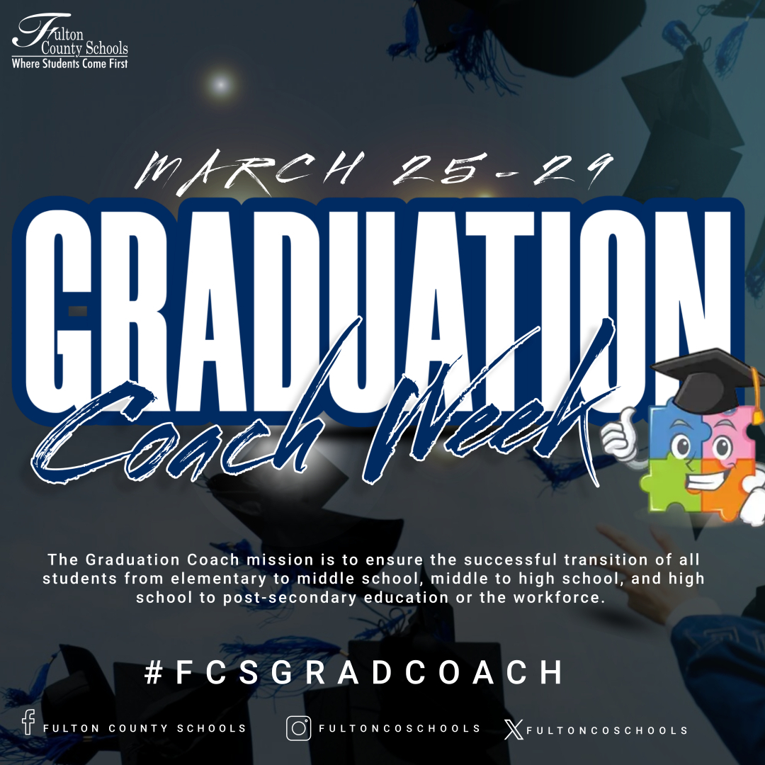 Graduation Coach Week is March 25-29, 2024. Thank you for assisting in identifying students in need of additional support and ensuring that all identified students receive the resources and services needed to guide them toward graduation.#FCSGRADCOACH