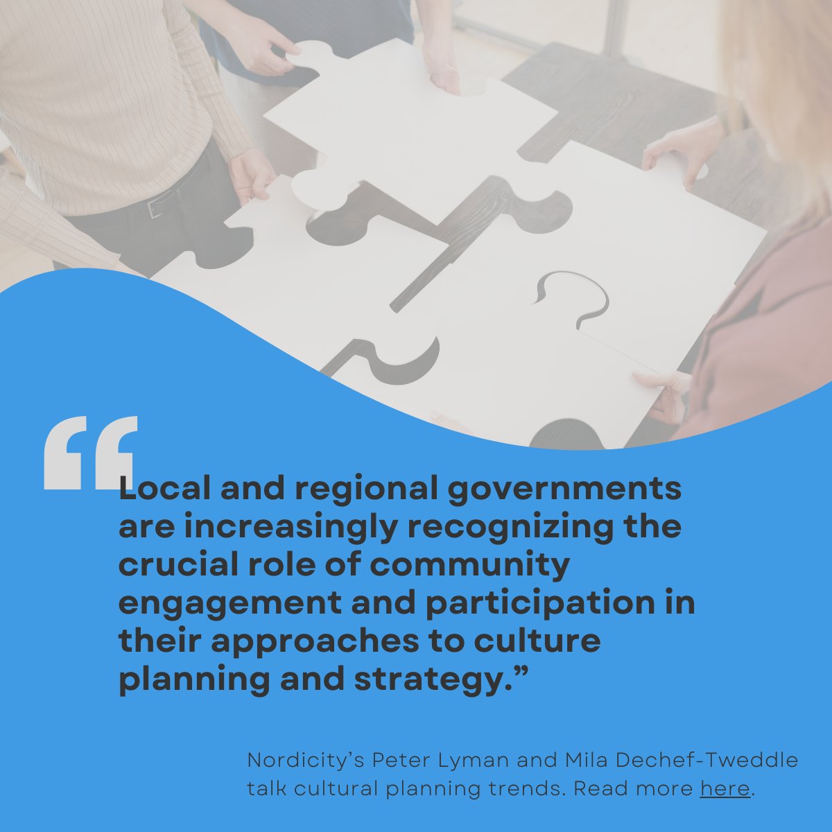 Check out our latest blog post, where Nordicity's own Mila Dechef-Tweddle and Peter Lyman dive into the latest trends in cultural planning.

Have a read: nordicity.com/news/nordicity…