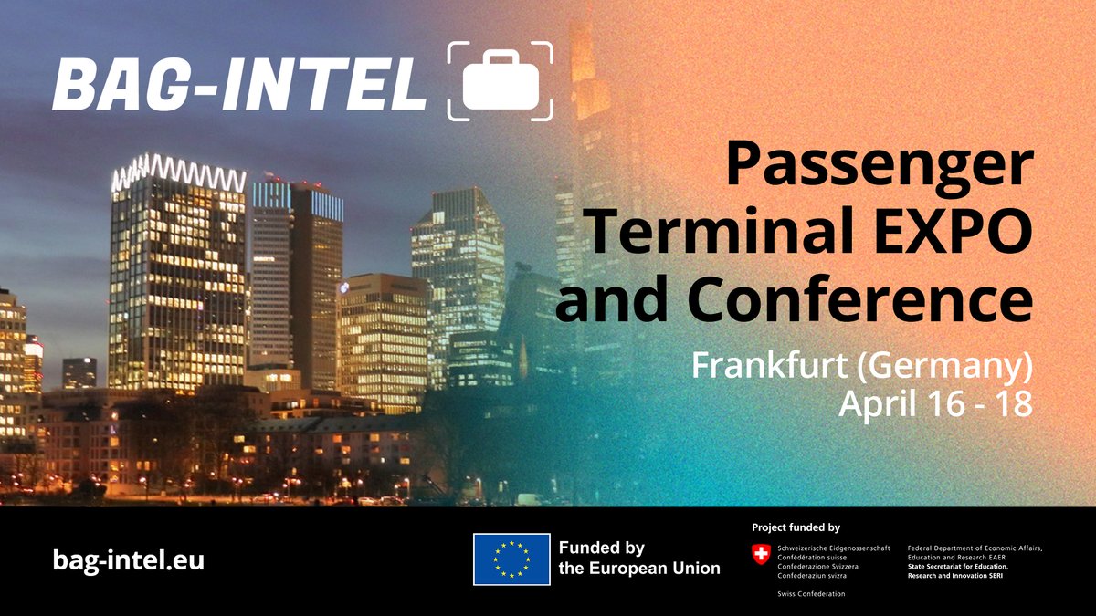 BAGINTEL's tweet image. BAG-INTEL is on the road! ✈️ Our partner #PSIlogistics will be at the upcoming Passenger Terminal EXPO (@PTExpo) in Frankfurt 🇩🇪

📅April 16-18 📍Booth D300
➡️buff.ly/3PFOSbd

#horizonEU #customsautomation #baggagecustomscontrol