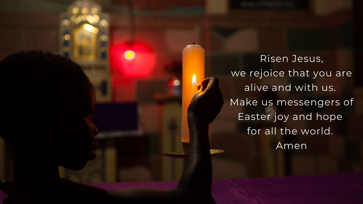 Our Easter family prayer: Make us messengers of Easter joy and hope for all the world 🙏🏽 Find more ideas for celebrating the resurrection with your family here: cafod.org.uk/pray/prayer-re…