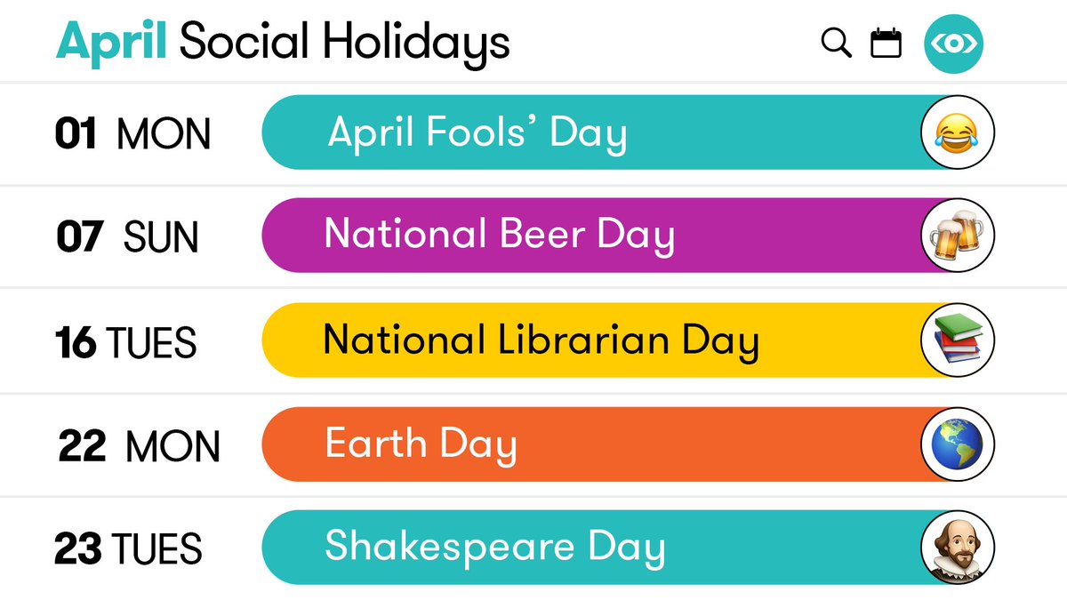 Save this post for your April social media calendar 💡 Get the full 2024 calendar here: bit.ly/3UVQ1ib