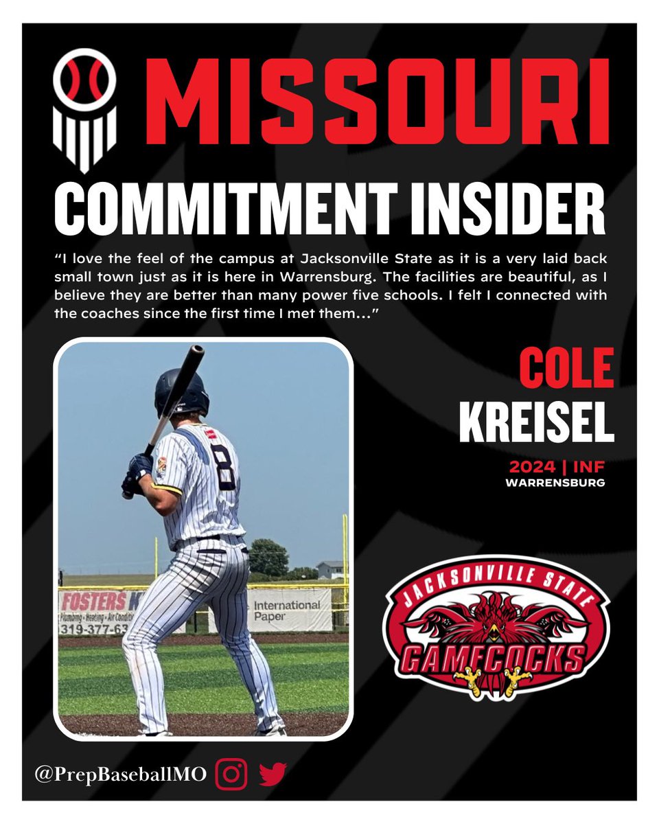 Commitment Q&A: Cole Kreisel + We chat with the Gamecocks signee about why he chose Jacksonville State and more. + Full interview, found below ⬇️ 📝: loom.ly/GrqsNOg