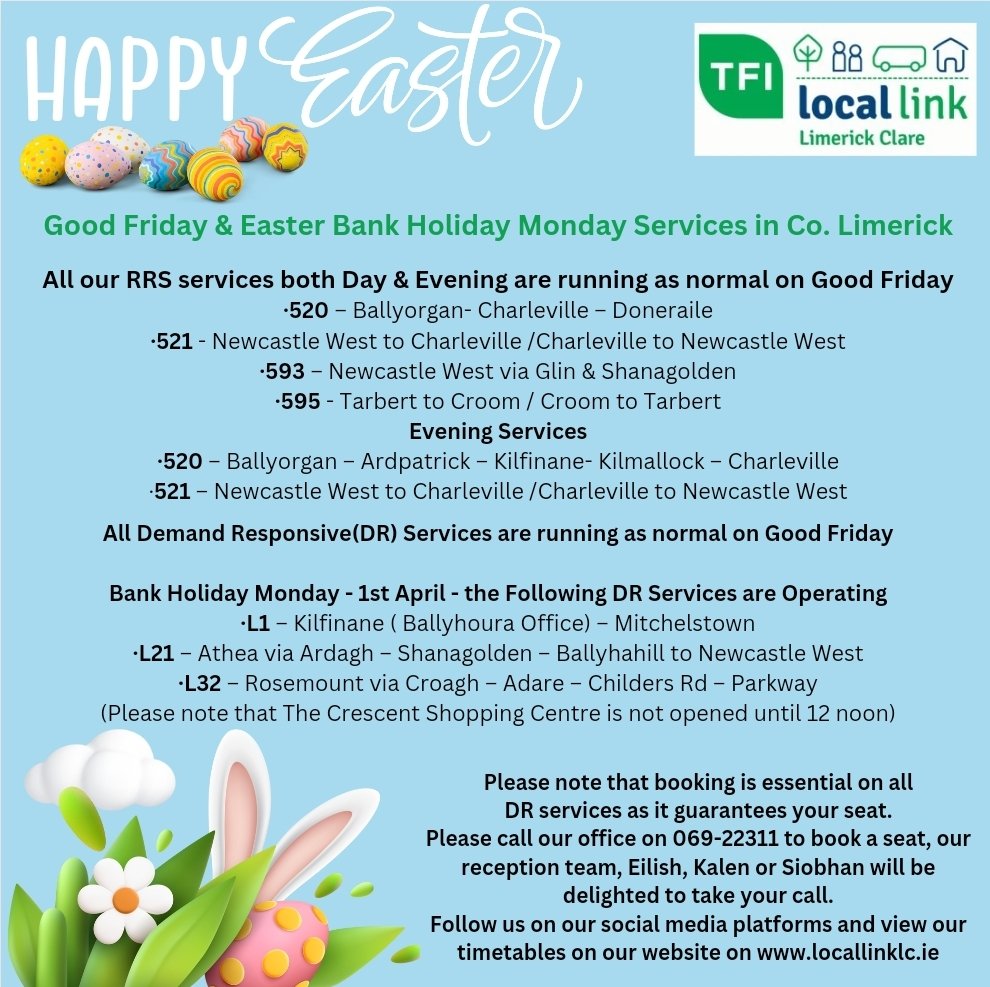 🐣 Easter Bank Hols services in Limerick 🐰