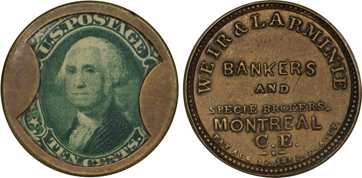 Canada - United States.  Weir & Larminie.  Encased Postage 10 Cents, 1862.
#coins #uscoins #americanhistory #collectibles #americana #coincollecting #numismatics #silvercoins #silver #coincollector #investing #worldcoins #worldhistory #preciousmetals #rarecoins #ushistory