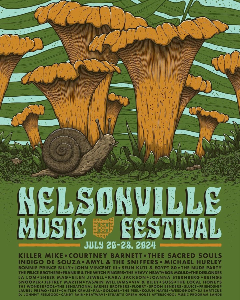 Excited to be part of the amazing lineup at Nelsonville Music Festival this summer! Weekend passes are on sale now: nelsonvillefest.org 🌟🍄