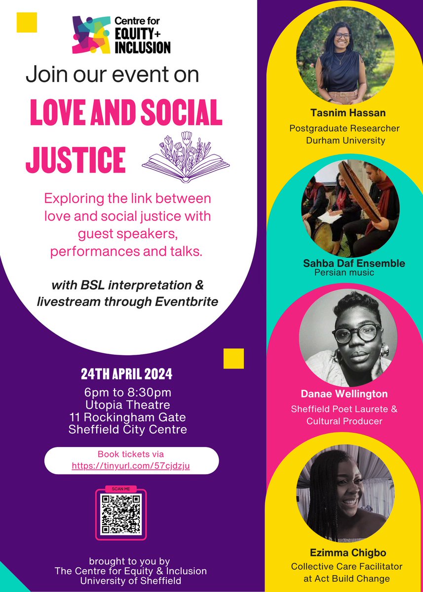 ❤️🗓️bell hooks reminds us that love is not just a feeling, but a powerful force for justice. Join us on April 24th to discuss how we can embody this love in our activism. eventbrite.co.uk/e/love-social-…