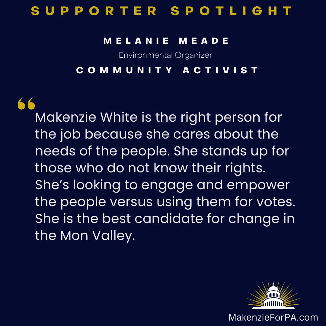 Makenzieforpa's tweet image. I’m incredibly grateful for the friendship and support of Melanie Meade. As an organizer she is doing the hard work every day in Clairton to fight for our communities. With partners like Melanie I know we can create a future where we all can breathe clean air. #werefusetodie