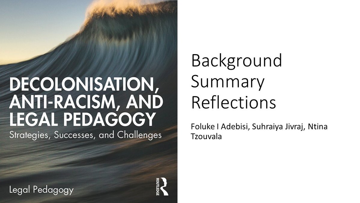 At #SLSA2024, I, with my co-editors will be sharing lessons learned from putting together an edited collection that allowed us to reflect on 'Strategies and Challenges in Teaching Legacies of Empire in Law Schools.' EMPIRE, COLONIALISM AND LAW Stream. 27th at 4pm. See you there?