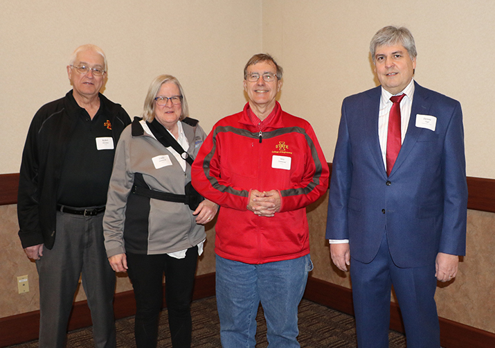 Guests of the CBE Scholarships and Awards Banquet included (left to right) Wayne Mittman, Linda Mittman Demmon and Wes Demmon, donors with the Wayne and Gladys Mittman Scholarship. They're shown with Reginald R. Baxter Endowed Department Chair R. Dennis Vigil.