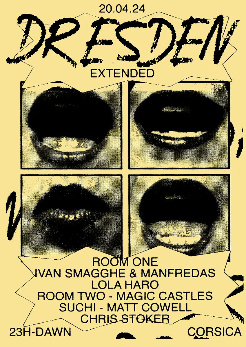 Dresden til Dawn 💋 Ivan Smagghe & Manfredas return for an extended edition of Dresden on Sat, 20 Apr. → ra.co/events/1851457