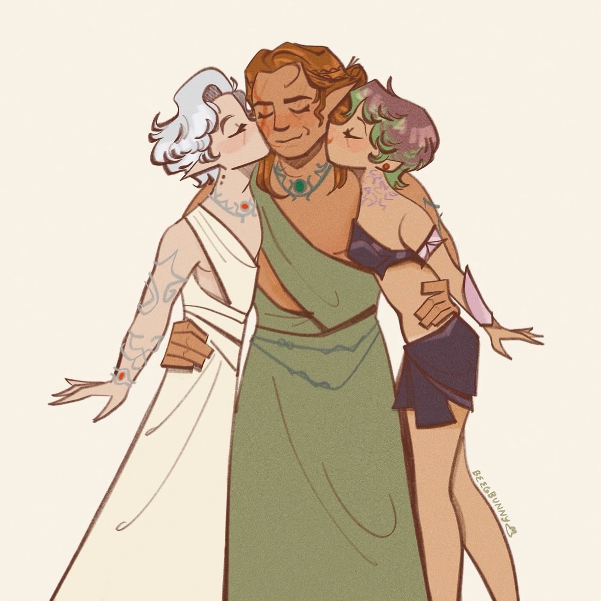 Never enough kisses for the druid 🐻 your honor i love them sm!!!

#halsin #astarion #halstarion #BG3 #bg3art