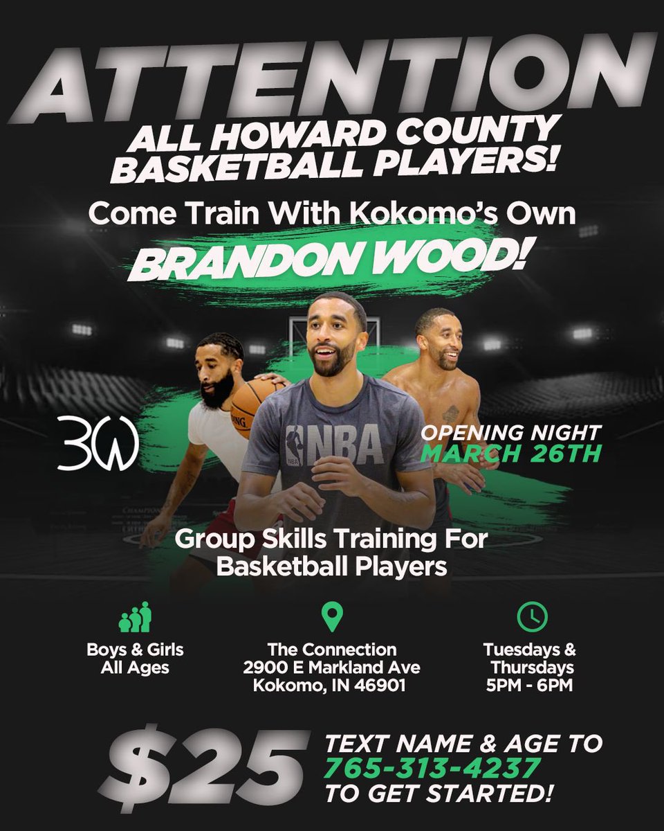 Looking forward to pouring in to some young boys and girls here in Indiana! 📶 First group session tomorrow, March 26th. Text 765-313-4237 to begin! 🏀