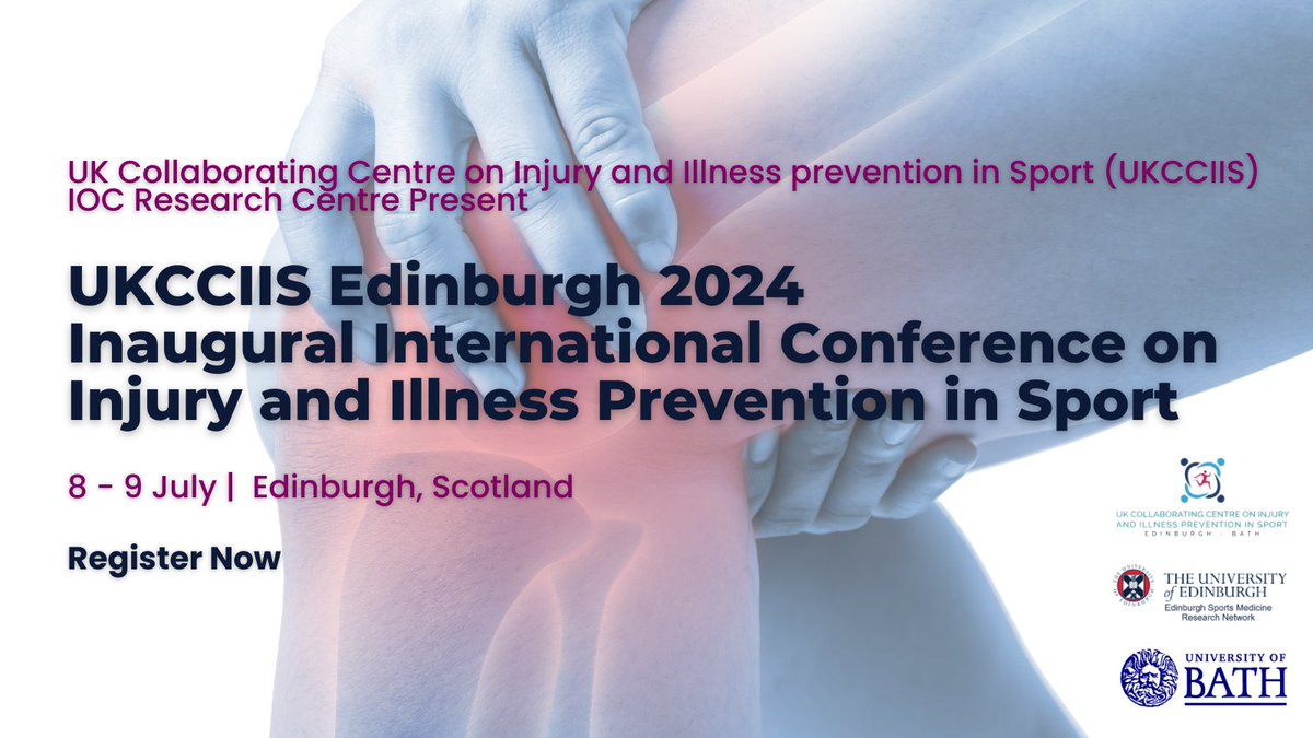 Join us for the @UKCCIIS IOC Research Centre's Inaugural Conference, July 8 & 9. This event gathers experts in sports injury & illness prevention research from around the globe to share insights & network. Don't miss this opportunity. Register now: edin.ac/42ICwEK