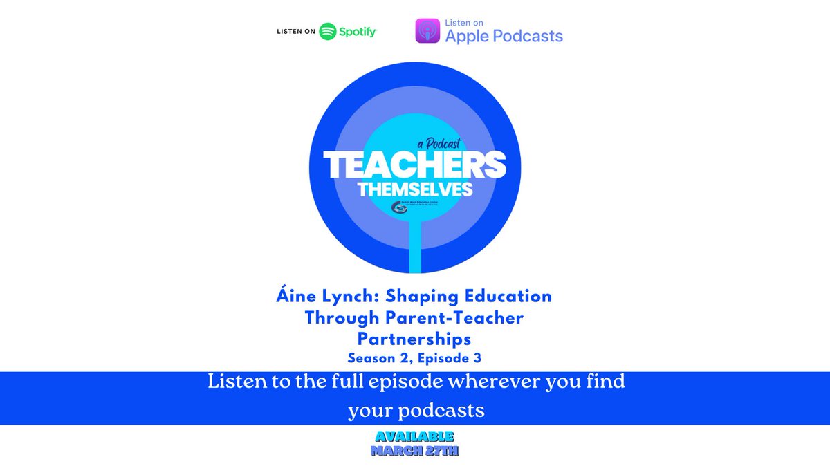The third episode of the Teachers Themselves podcast is live this Wednesday - March 27th! This episode recounts the extraordinary journey of Áine Lynch, the CEO of the National Parents' Council. Available on Spotify and Apple Podcasts, or wherever you find your podcasts.