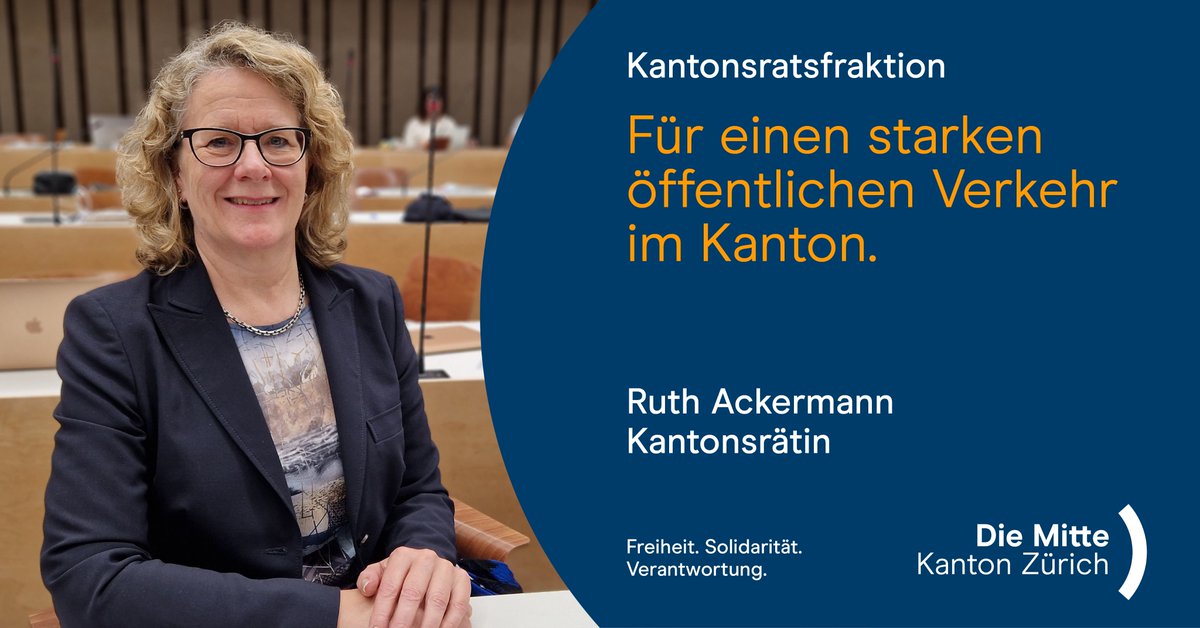 Heute hat der Kantonsrat sich mit Projekten des ZVV auseindergesetzt. Im aktuellen Newsletter zeigt unsere Kantonsrätin Ruth Ackermann auf, wie sich die Mitte für einen starken ÖV einsetzt. mailchi.mp/b5998617b417/n…