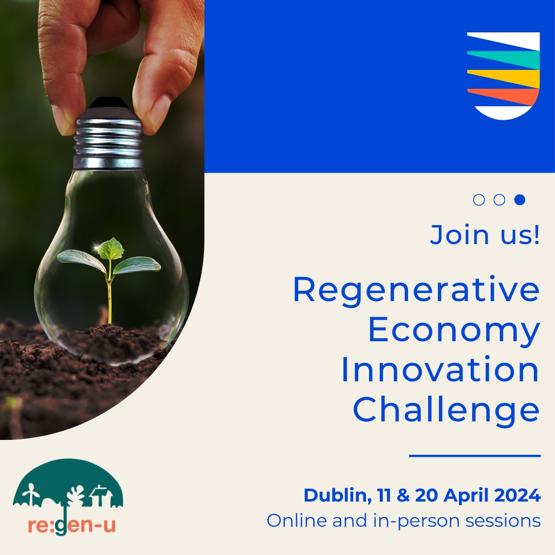 ♻️ Register for the Regenerative Economy Innovation Challenge with re:gen-u! Learn more and apply here: charm-eu.eu/register-regen… Applications close at 5pm GMT on Thursday 28 April 2024 #EuropeanUniversities #HigherEducation #ErasmusPlus